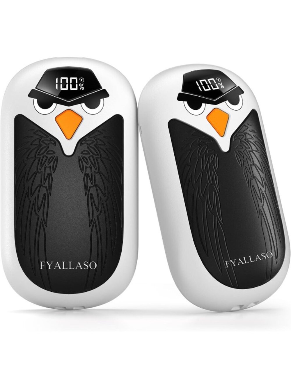 Rechargeable Hand Warmers 2-Pack with LED Display - Perfect Cute Gift Idea